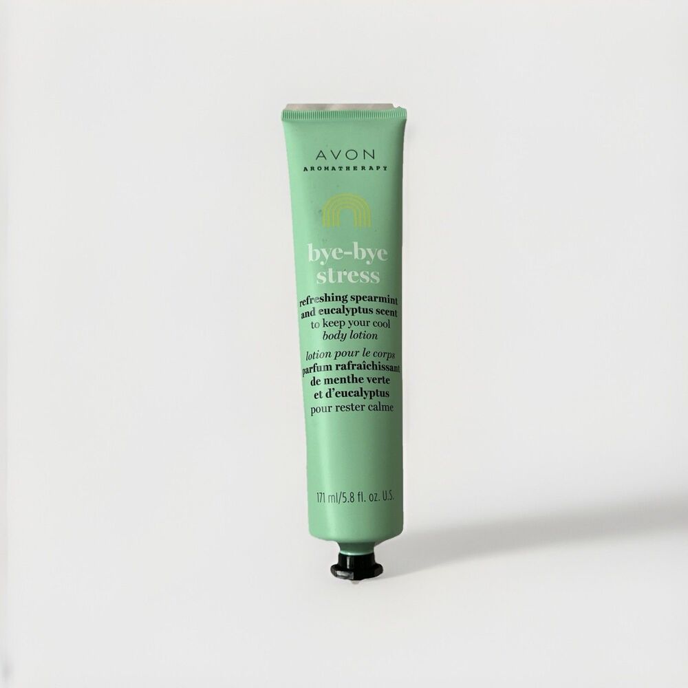 Avon Aromatherapy Bye Bye Stress Body Lotion, Spearmint Eucalyptus, New Sealed